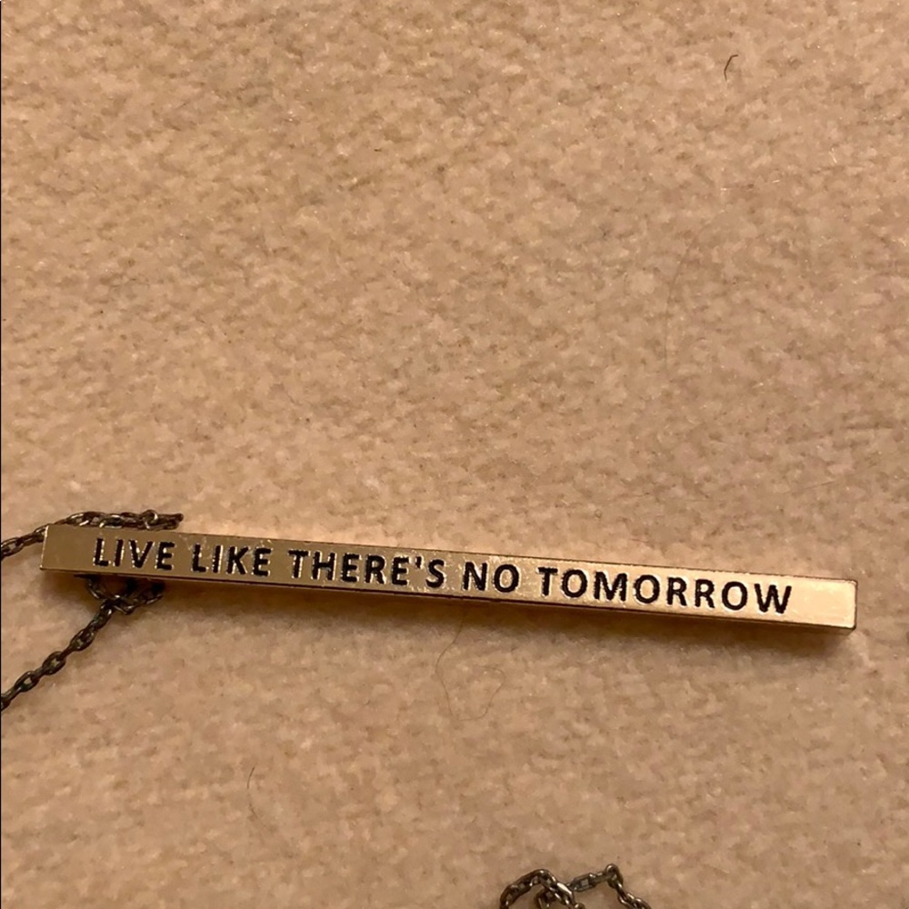 Gold bar necklace